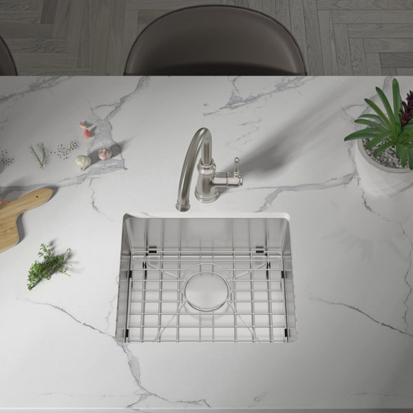 Allora USA 18'' W Single Bowl Stainless Steel Undermount Kitchen Sink